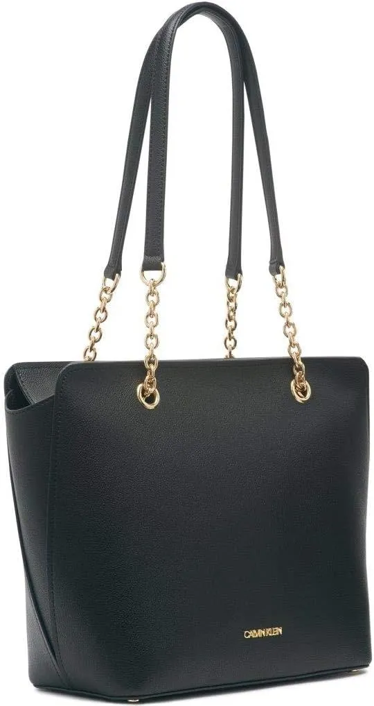 Calvin Klein Hailey Micro Pebble Top Zip Chain Tote