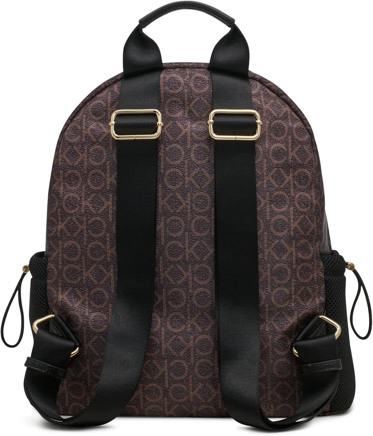 Calvin Klein Jessie Organizational Backpack, Brown/Khaki/Black, One Size