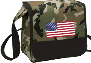 Camo American Flag Lunch Bag Shoulder USA Flag Lunch Boxes