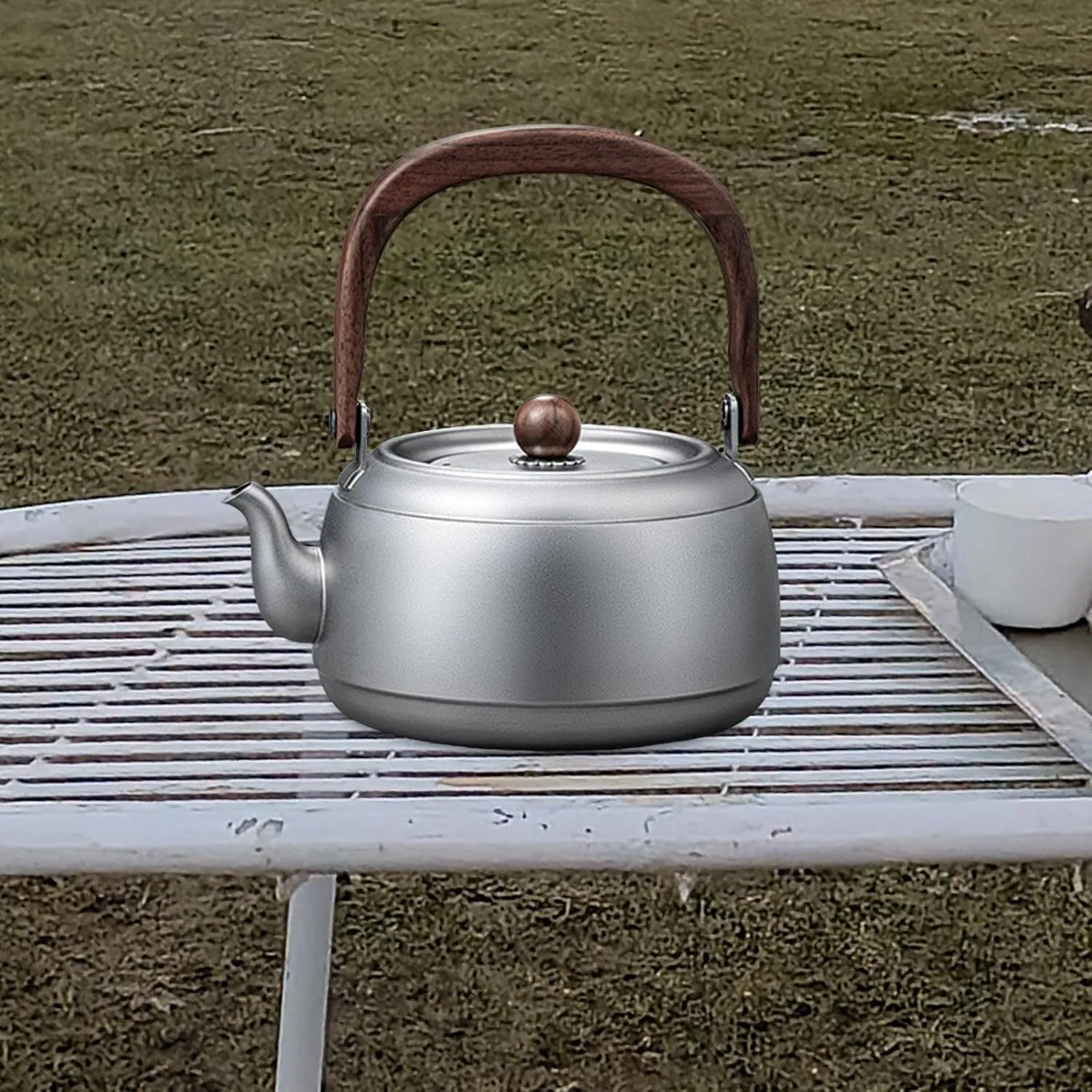 Camping Kettle, Coffee/Tea Pot, Dishes for Open Fire with Handle, Water Jug, Tea Kettle for Picnic, Climbing, Fishing, Outdoor