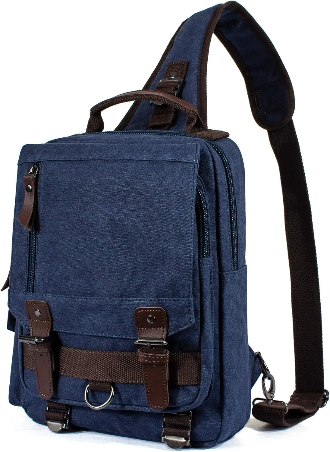 Canvas Messenger Bag Crossbody Shoulder Backpack Sling Bag Rucksack Daypack Casual Travel