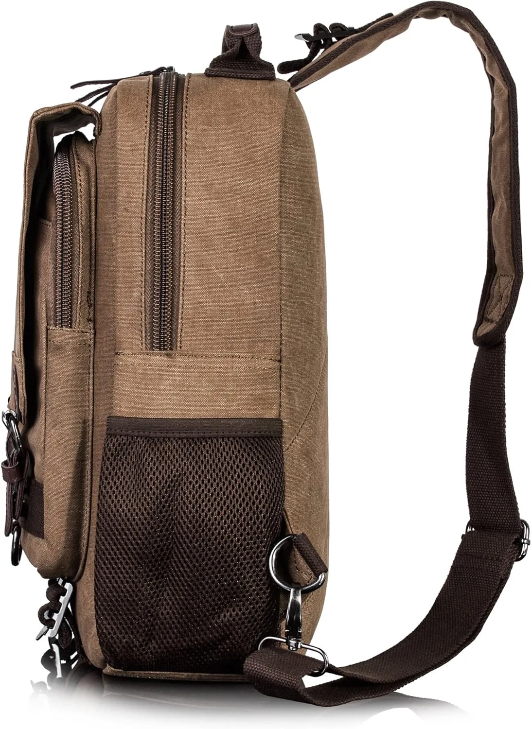Canvas Messenger Bag Crossbody Shoulder Backpack Sling Bag Rucksack Daypack Casual Travel