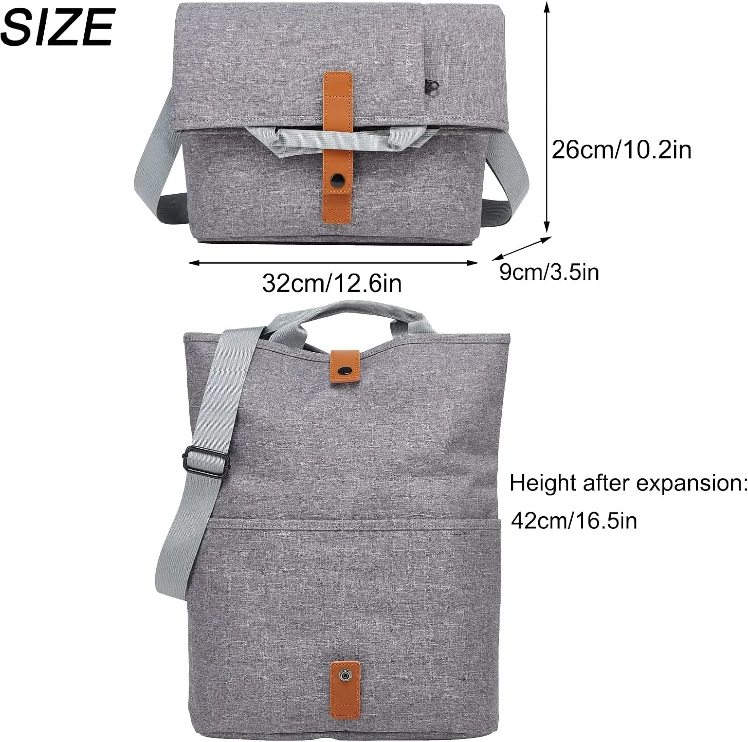Canvas Messenger Bag for Men, Vintage Causal Folding Crossbody Shoulder Handbag Purse Bag Travel Satchel Bags