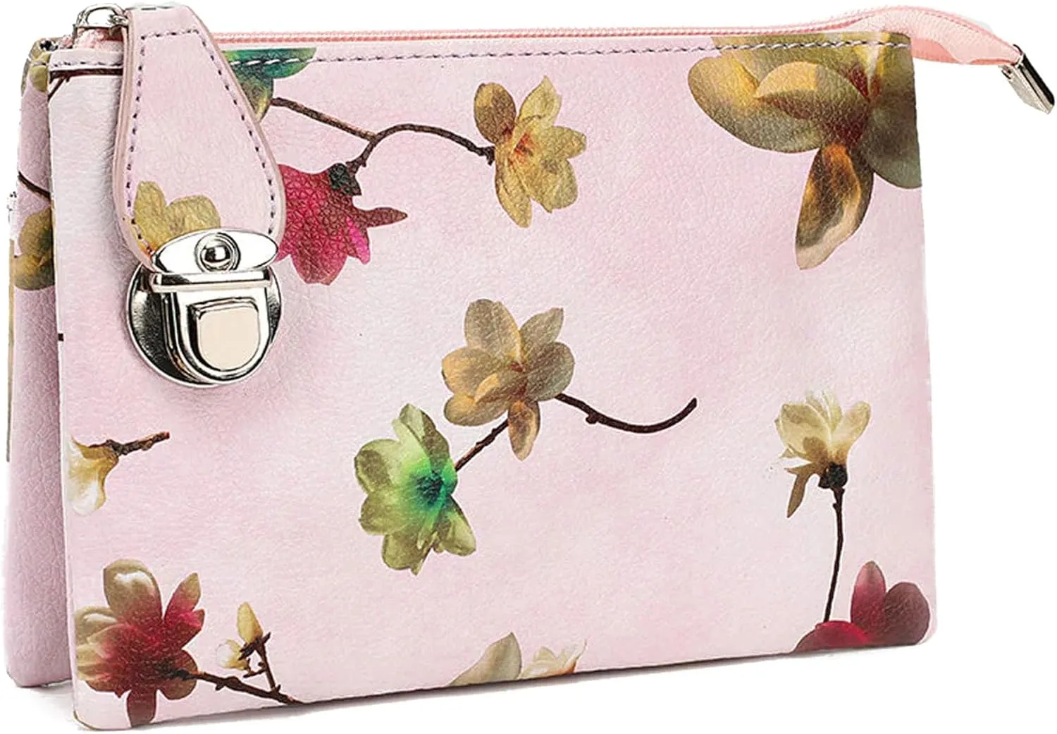 Caracol Women's Crossbody Purse Bag With Adjustable Removable Shoulder Strap and Wristlet Vegan Leather