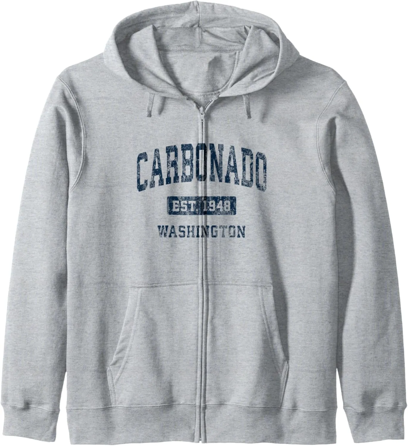 Carbonado Washington WA Vintage Athletic Sports Design Zip Hoodie