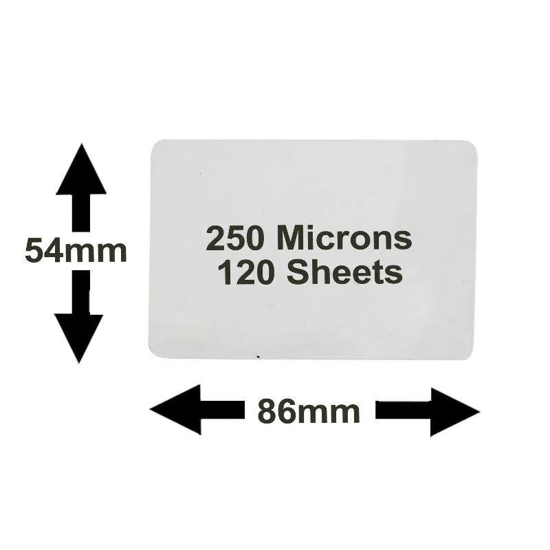 Card Sized Laminating Pouches – 120 Card Sized – 54 x 86cm - 250 Microns