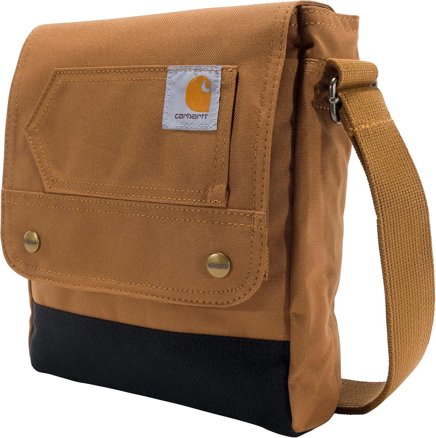Carhartt, Durable, Adjustable Crossbody Bag With Flap Over Snap Closure