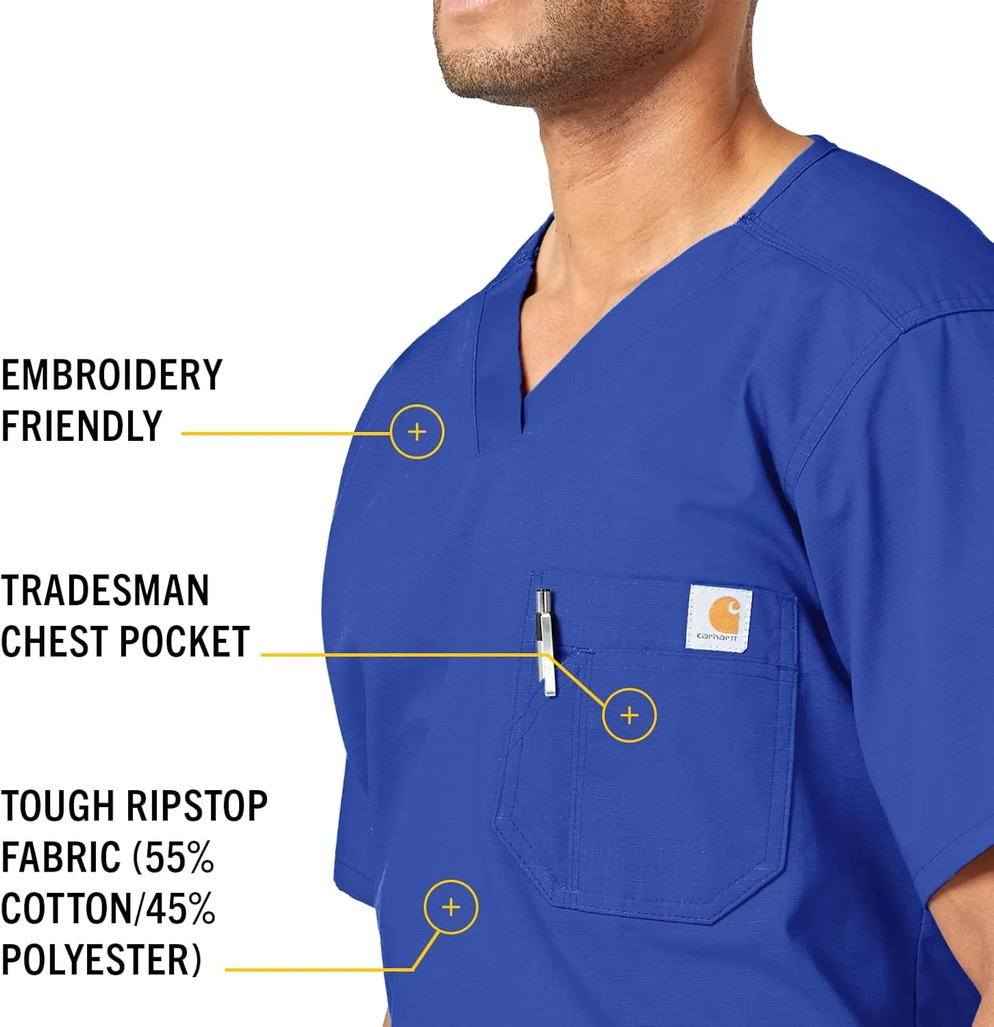 Carhartt Men's Ripstop Men's Utility Scrub Top