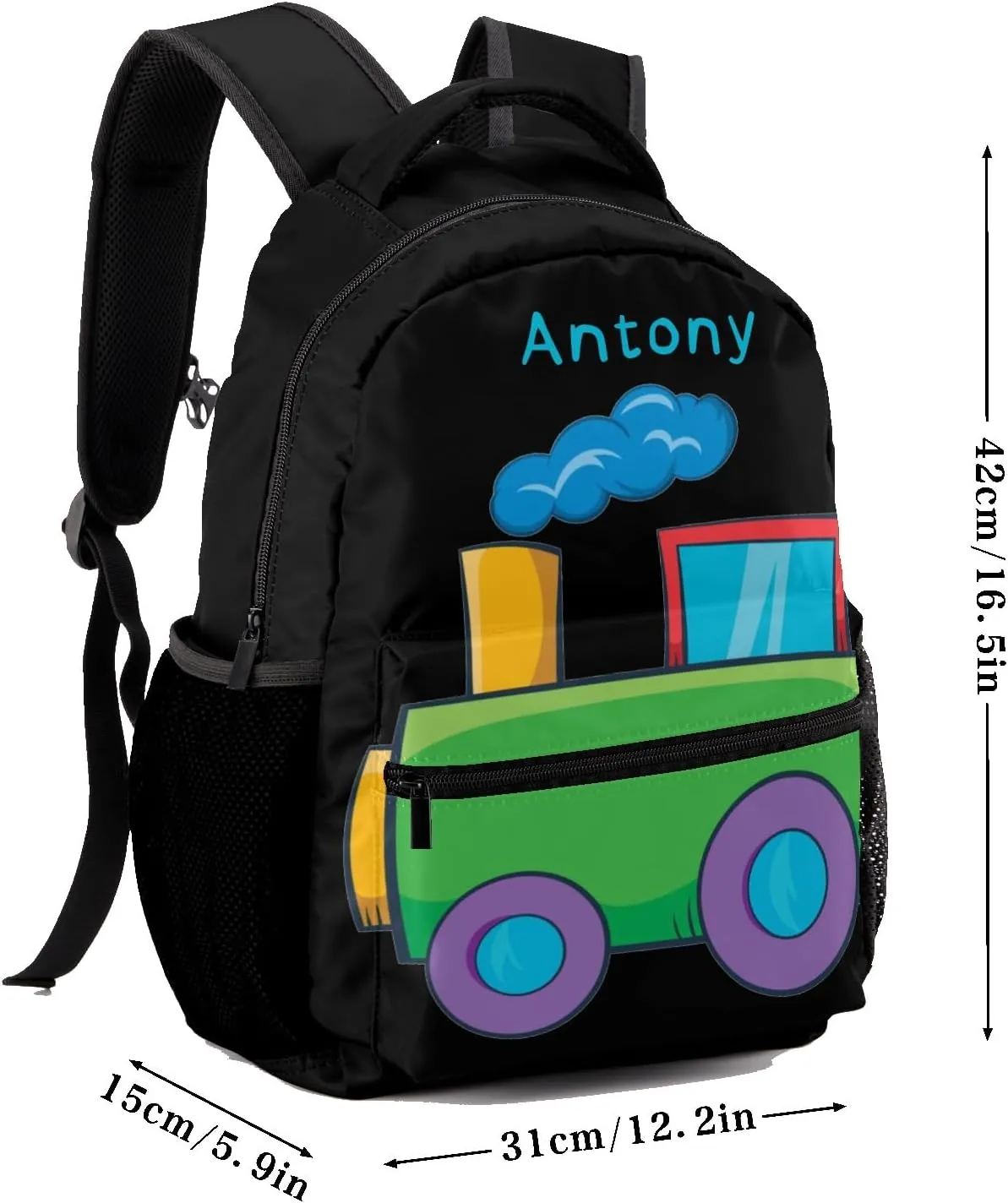 Cartoon Car Personalized Kids School Backpack Custom Name for Boys Girls Primary Daypack Bookbag Travel Bag