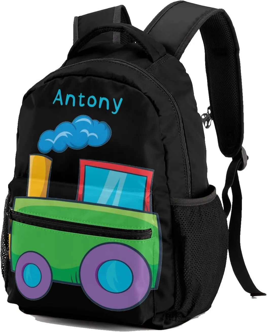 Cartoon Car Personalized Kids School Backpack Custom Name for Boys Girls Primary Daypack Bookbag Travel Bag