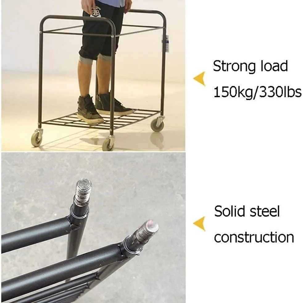 Carts Storage Car Service Car Utility Vehicle Multifunction Portable Trolley Home Commercial Rolling Laundry Collector Hamper with Handle Wheeled Hotel