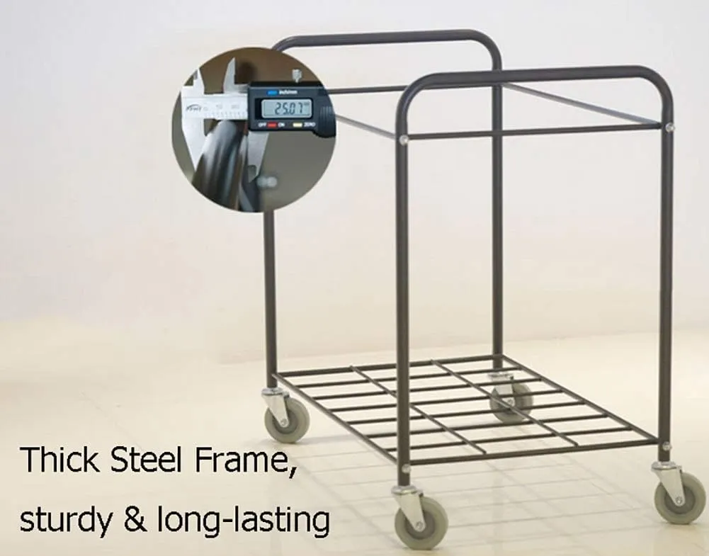 Carts Storage Car Service Car Utility Vehicle Multifunction Portable Trolley Home Commercial Rolling Laundry Collector Hamper with Handle Wheeled Hotel
