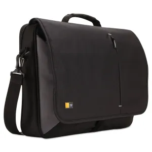 Case Logic® Laptop Messenger, Fits Devices Up to 17", Dobby Nylon, 3.37 x 17.75 x 13.75, Black