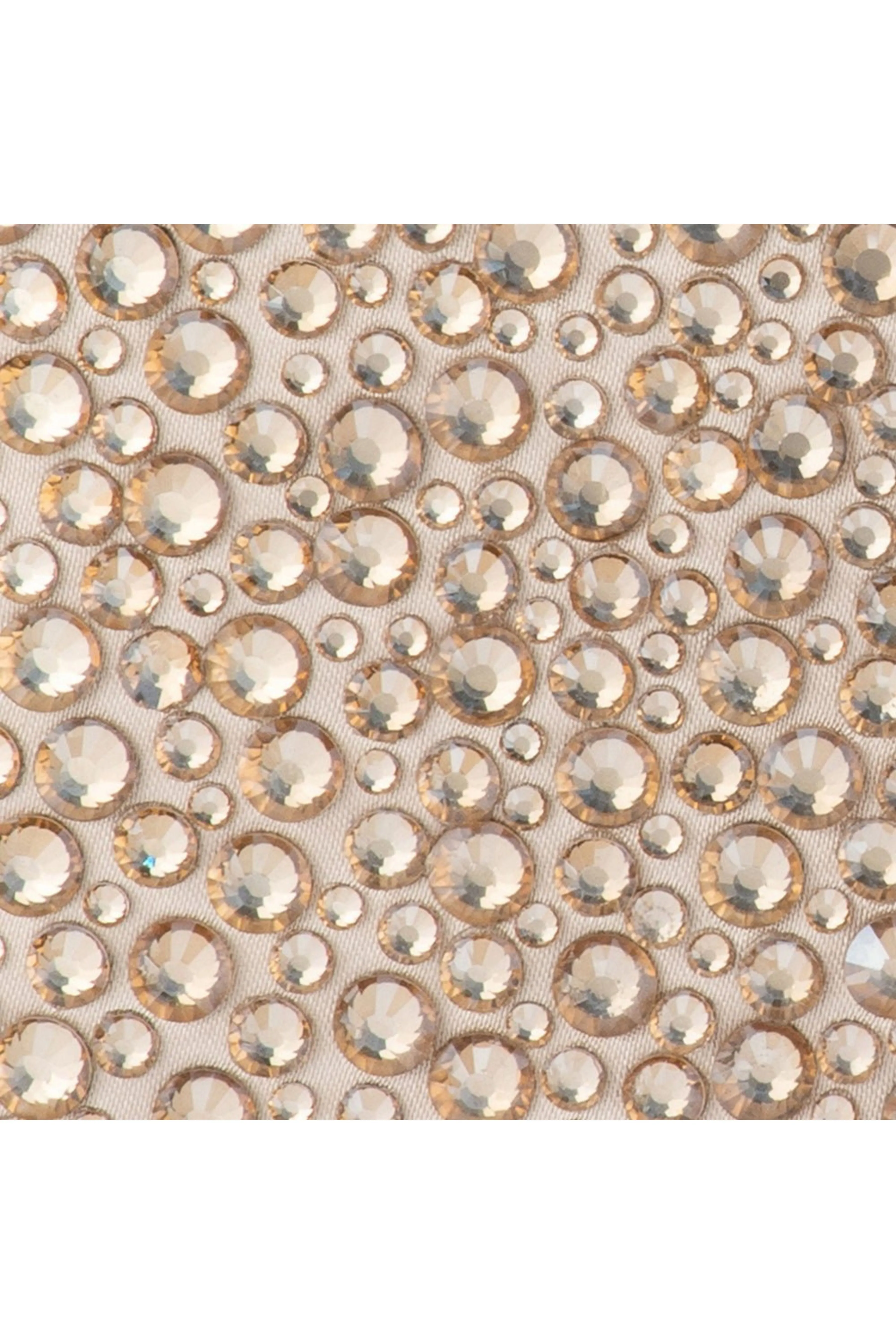 Casey Hot Fix Encrusted Crystal Clutch - Champagne Gold