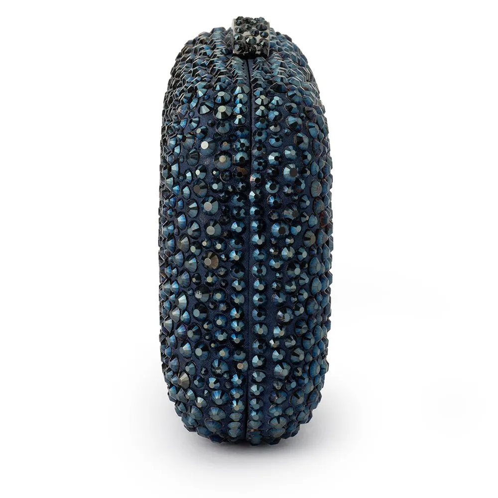 Casey Hot Fix Sparkle Clutch - Blue