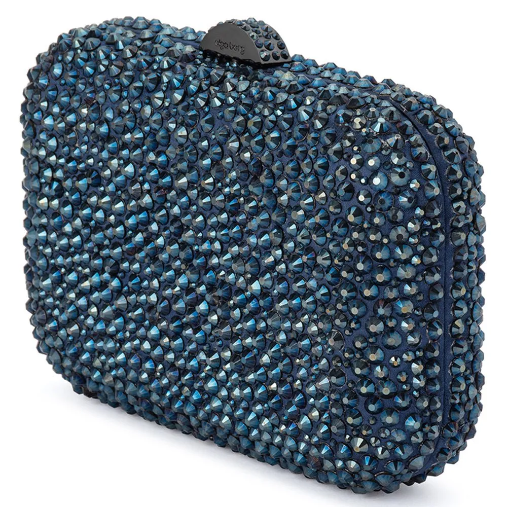 Casey Hot Fix Sparkle Clutch - Blue
