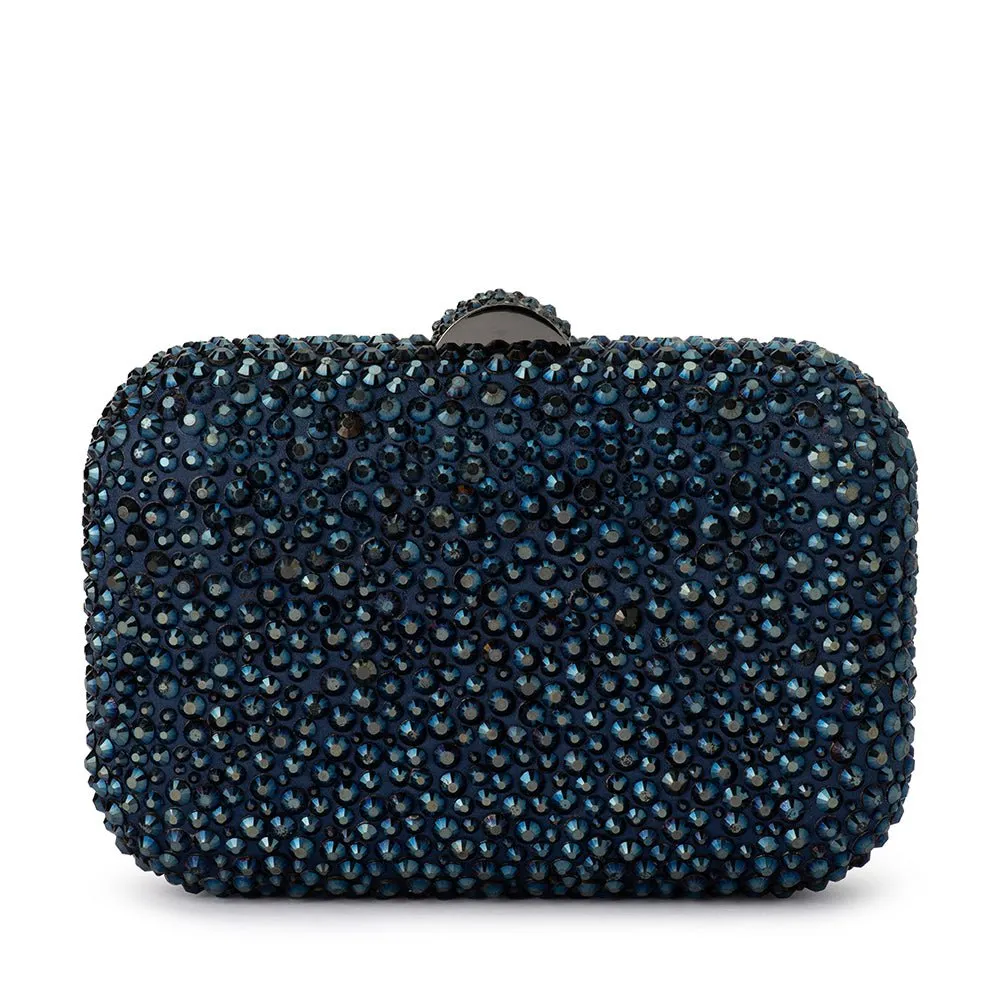 Casey Hot Fix Sparkle Clutch - Blue
