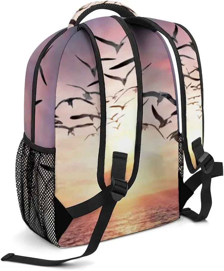 Casual Daypacks Backpacks Laptop Backpack Birds Flying Broken Chains Work Bussiness School Students Bookbag Travel Hiking Gym Bags Waterproof Lightweight Women Men