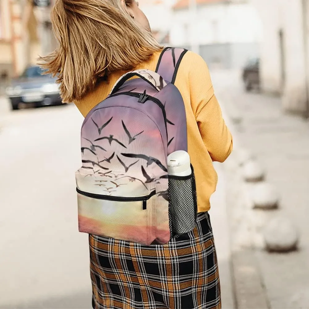 Casual Daypacks Backpacks Laptop Backpack Birds Flying Broken Chains Work Bussiness School Students Bookbag Travel Hiking Gym Bags Waterproof Lightweight Women Men
