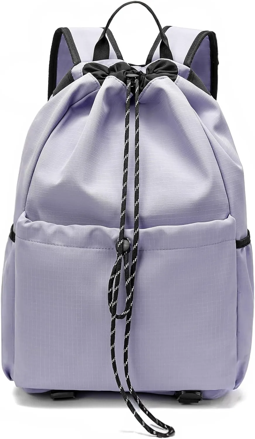 Casual Drawstring Backpack, 22L String Bag Gym Backpacks for Men Women, Water-Resistant Sports Bag Workout Backpack for Beach Swim Hiking Basketball Outdoor Activities Carry Everywhere, Grey