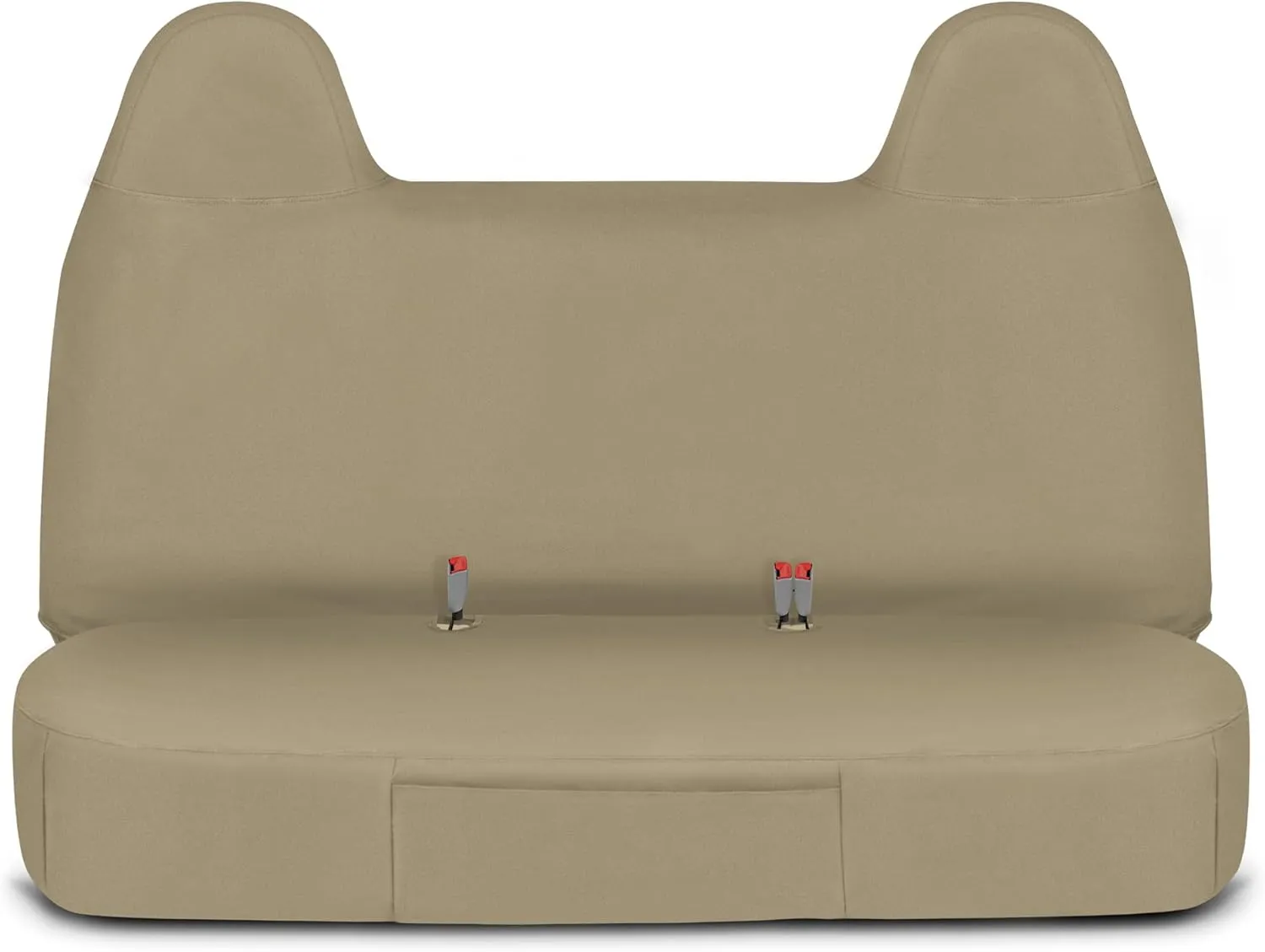 CAT® Custom Fit Front Bench Seat Cover for Ford F250 / F350 / F450 / F550 (1999-2007) - Durable Oxford Beige Truck Seat Cover with Utility Pockets, Ford F250 Super Duty Interior Cover