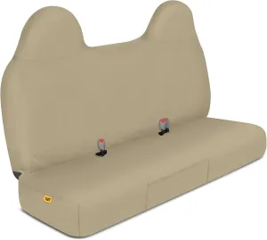 CAT® Custom Fit Front Bench Seat Cover for Ford F250 / F350 / F450 / F550 (1999-2007) - Durable Oxford Beige Truck Seat Cover with Utility Pockets, Ford F250 Super Duty Interior Cover