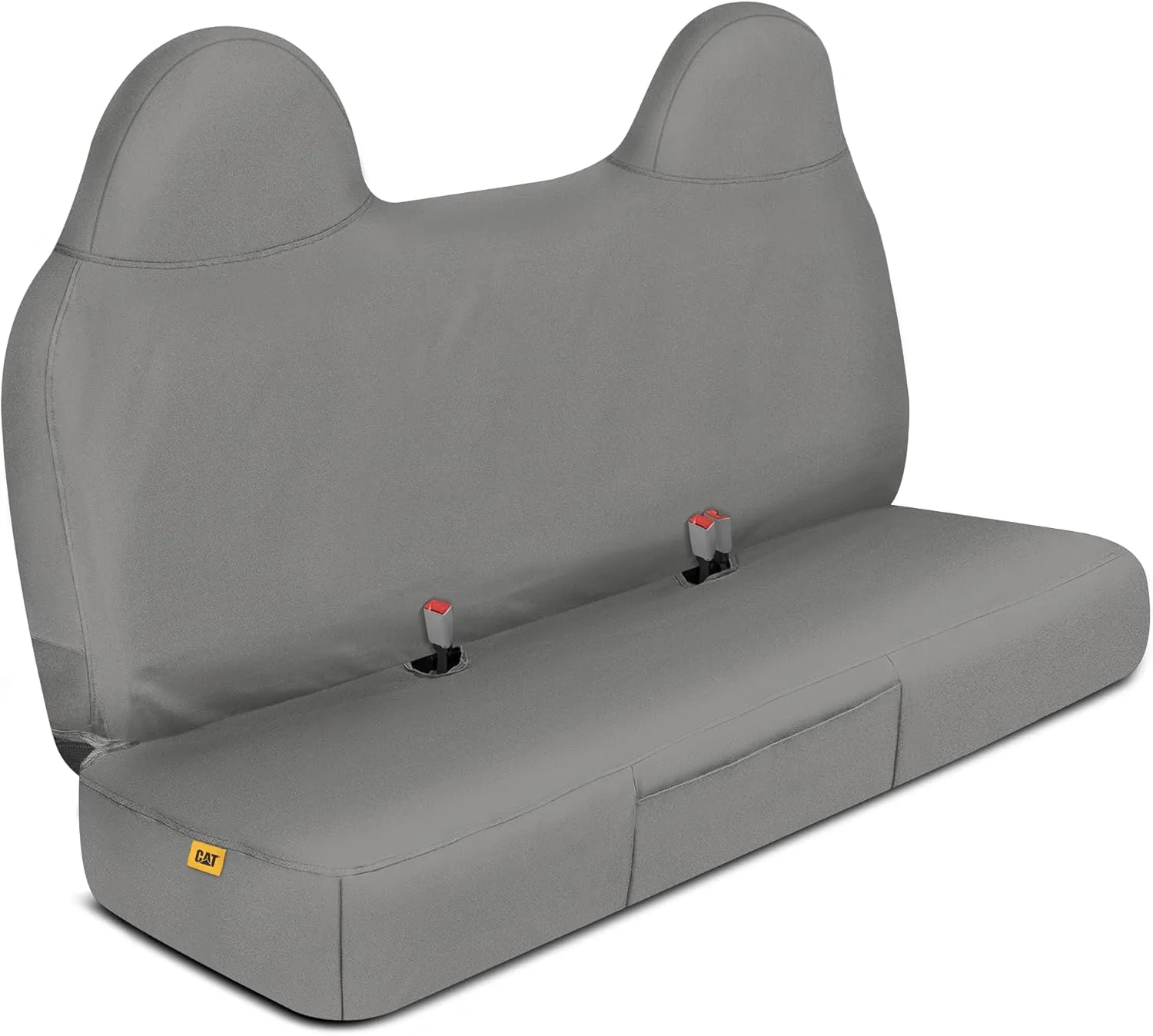 CAT® Custom Fit Front Bench Seat Cover for Ford F250 / F350 / F450 / F550 (1999-2007) - Durable Oxford Gray Truck Seat Cover with Utility Pockets, Ford F250 Super Duty Interior Cover