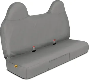 CAT® Custom Fit Front Bench Seat Cover for Ford F250 / F350 / F450 / F550 (1999-2007) - Durable Oxford Gray Truck Seat Cover with Utility Pockets, Ford F250 Super Duty Interior Cover