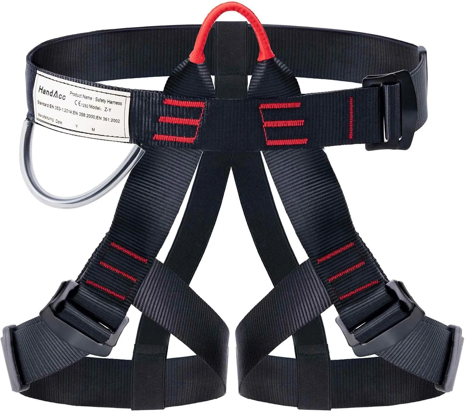 Caving & Rappelling Safety Belt for Ziplining, Fire Rescuing & Tree Climbing - Half Body Belt for Women & Men