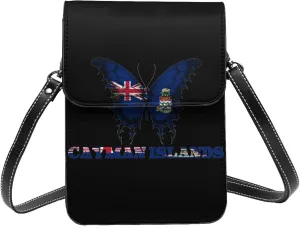 Cayman Islands Cayman Islanders Butterflies Flag Small Crossbody Bag Is A Shoulder Bag Designed For Women And Girls Cell Phone Crossbody Wallet Purses With Card Slots Adjustable Strap