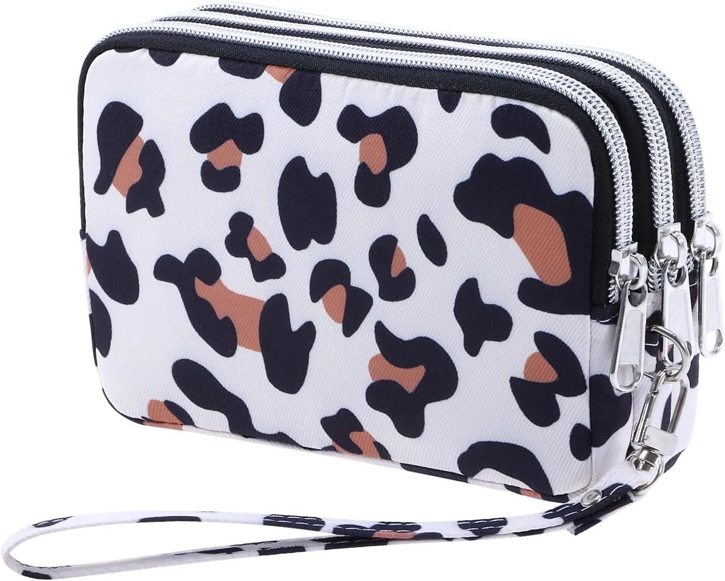 Cellphone Wristlet Wallets for Women Large Capacity Clutch Purse 3 Zipper Compartments 6 Card Slots Anti-water Handbag