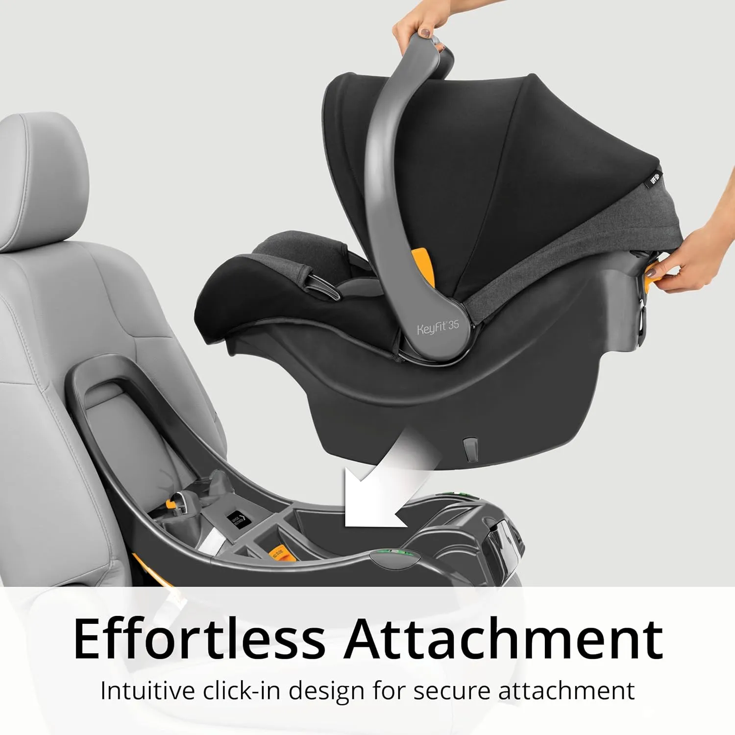 Chicco KeyFit 35 Zip ClearTex Infant Car Seat and Base - Rear-Facing for 4-35 lbs Infants, With Head/Body Support, Zip Shield, Compatible with Chicco Strollers