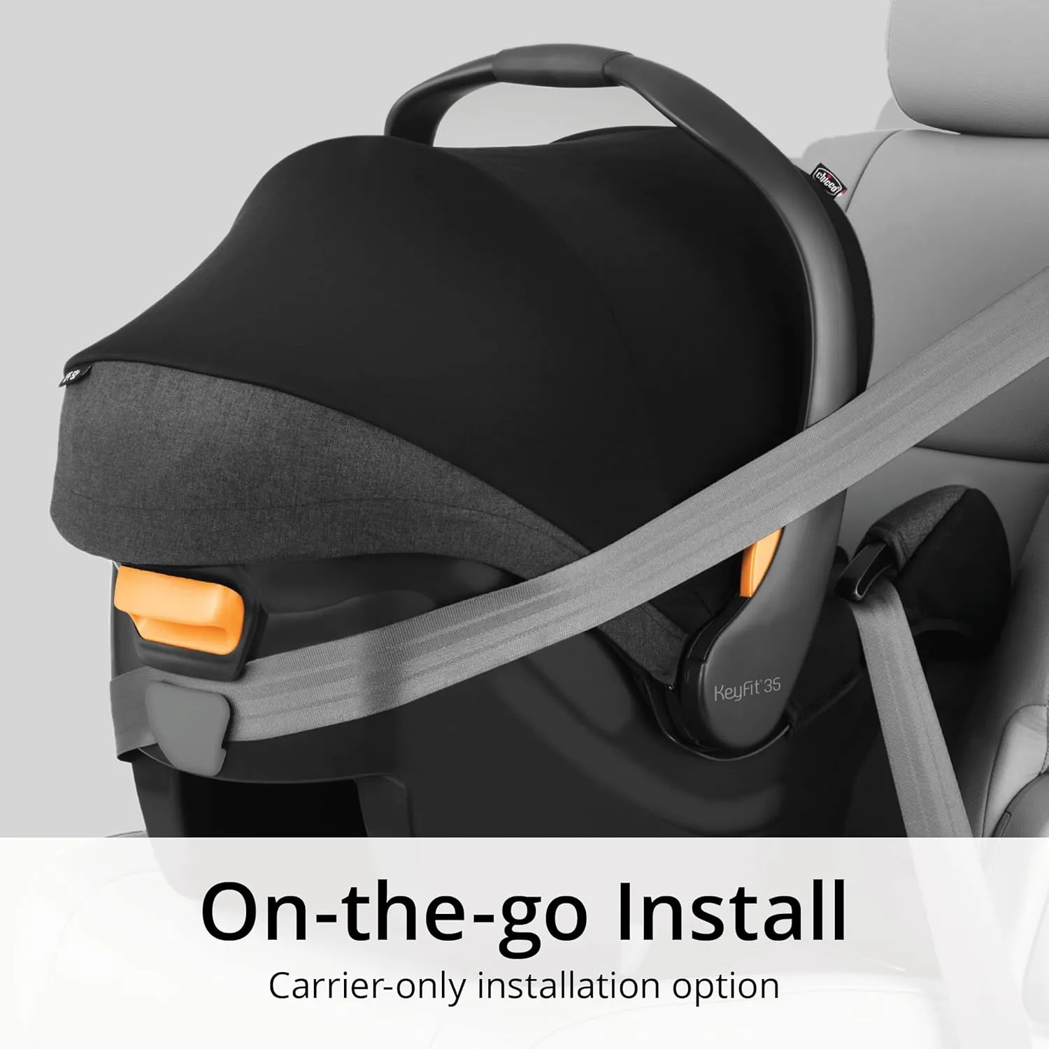 Chicco KeyFit 35 Zip ClearTex Infant Car Seat and Base - Rear-Facing for 4-35 lbs Infants, With Head/Body Support, Zip Shield, Compatible with Chicco Strollers