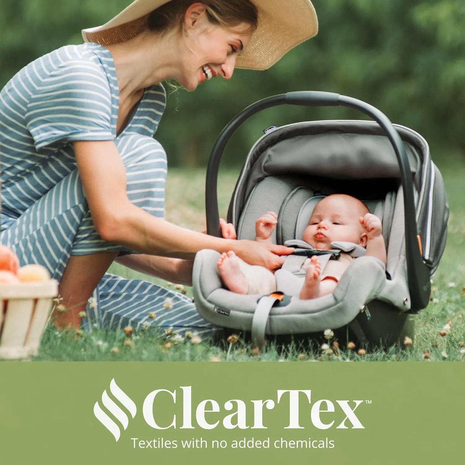 Chicco KeyFit 35 Zip ClearTex Infant Car Seat and Base - Rear-Facing for 4-35 lbs Infants, With Head/Body Support, Zip Shield, Compatible with Chicco Strollers