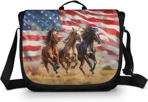 Classic Flap Crossbody Bag for Men Messenger Bag with Shoulder Strap Vintage Satchel Bag for Travel Work College