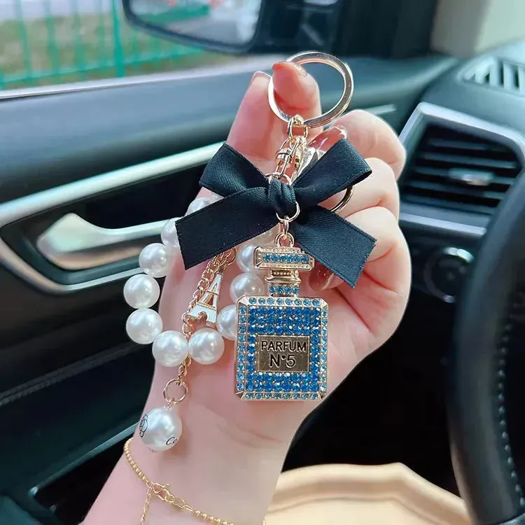 Classic Parisian Perfume Bottle Keychain