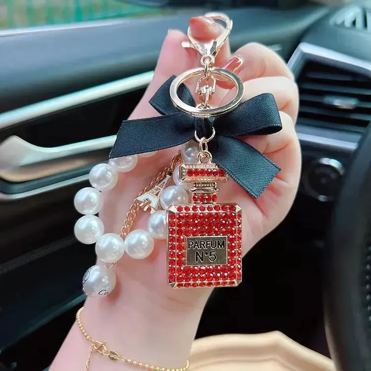 Classic Parisian Perfume Bottle Keychain