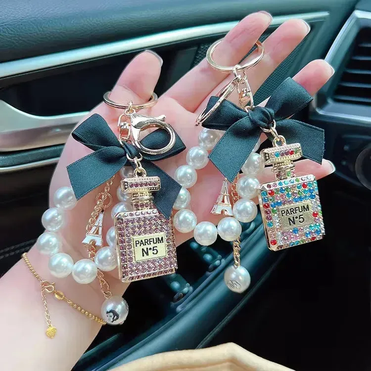 Classic Parisian Perfume Bottle Keychain