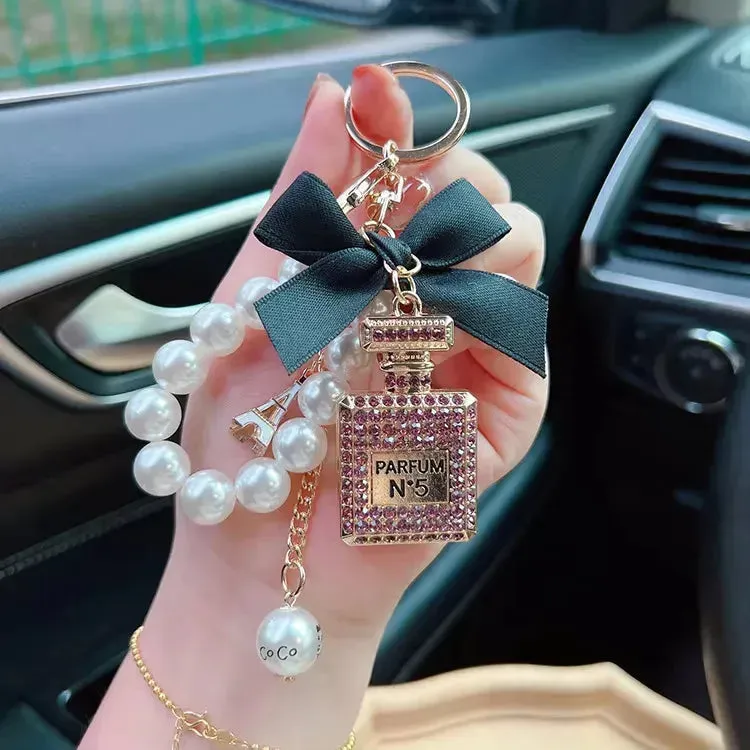 Classic Parisian Perfume Bottle Keychain