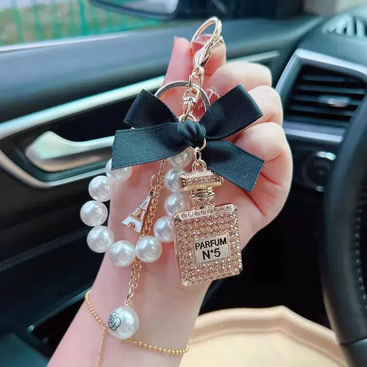 Classic Parisian Perfume Bottle Keychain