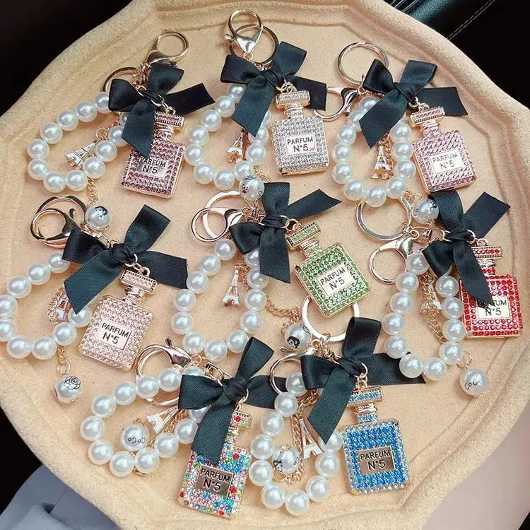 Classic Parisian Perfume Bottle Keychain