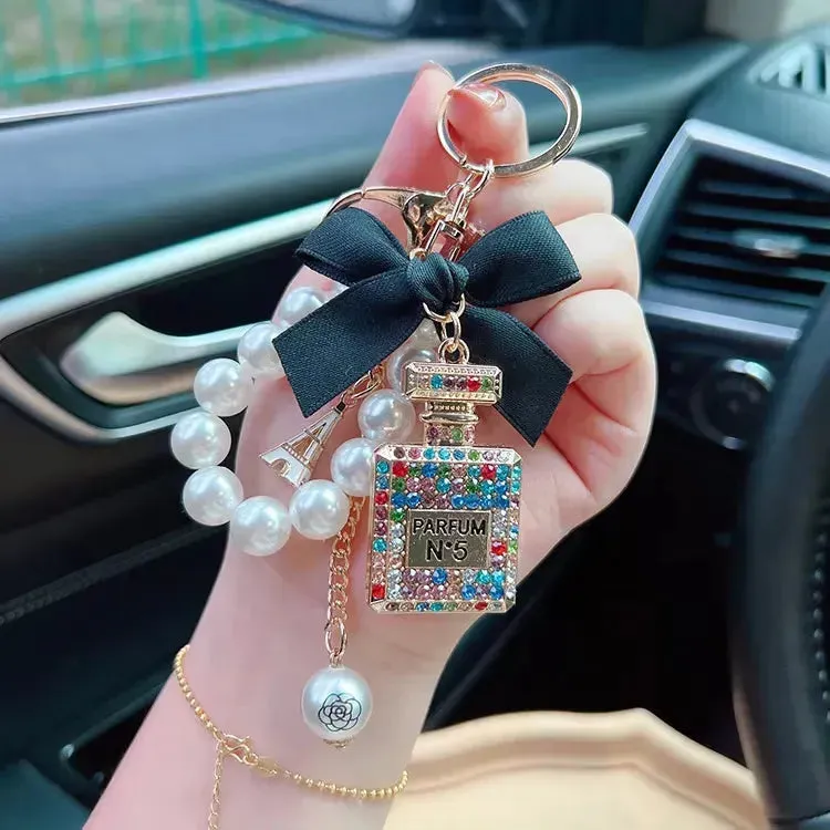 Classic Parisian Perfume Bottle Keychain