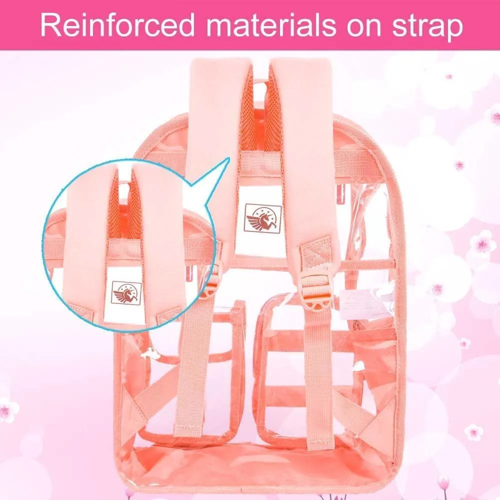 Clear Backpack, Heavy Duty Transparent Bookbag for Women and Men