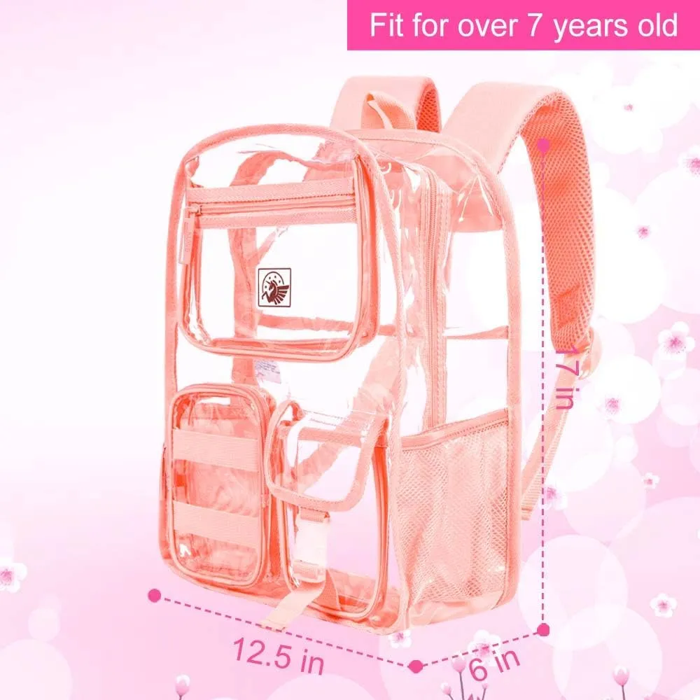 Clear Backpack, Heavy Duty Transparent Bookbag for Women and Men