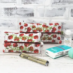 CLEARANCE Farmhouse Apples Quilted Pouch