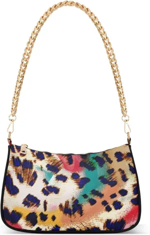 Clutch Purses for Women Trendy Chain Tote Bag Shoulder Handbags Leopard Print Graduation Gifts for Her, Multi4
