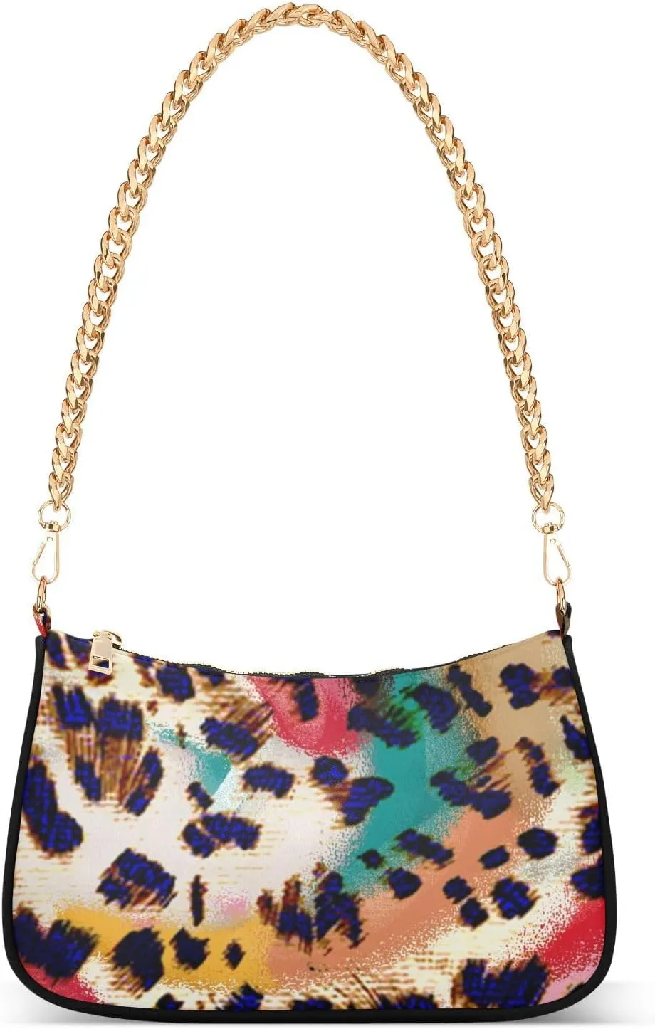 Clutch Purses for Women Trendy Chain Tote Bag Shoulder Handbags Leopard Print Graduation Gifts for Her, Multi4