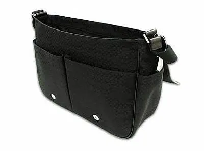 Coach 77004 Transatlantic Signature Messenger Bag Black Black