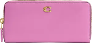 Coach Women's Essential Slim Accordion Zip Wallet Accessory-Travel, B4/Fuchsia