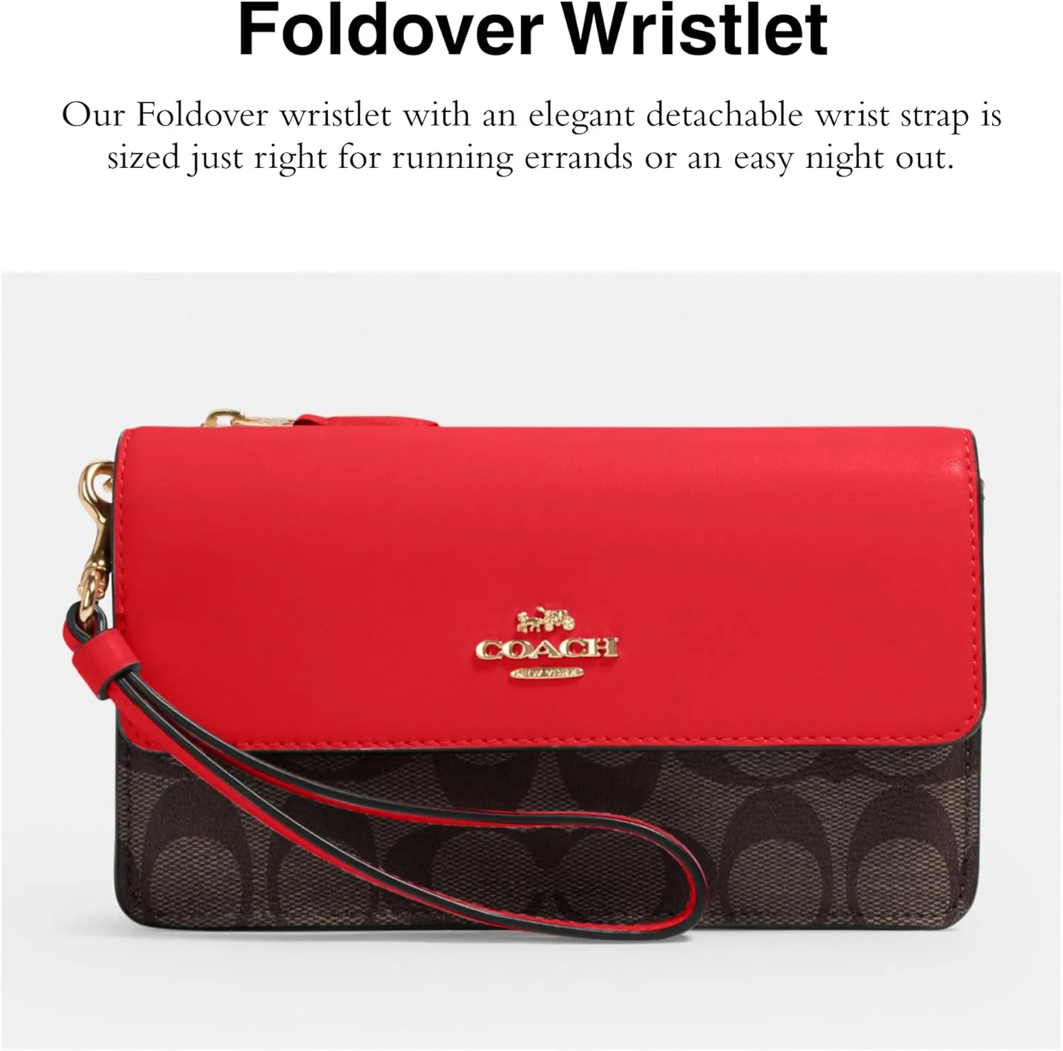 Coach Women's Signature Foldover Wristlet